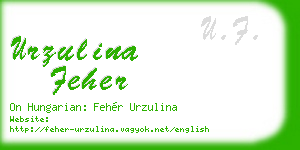 urzulina feher business card